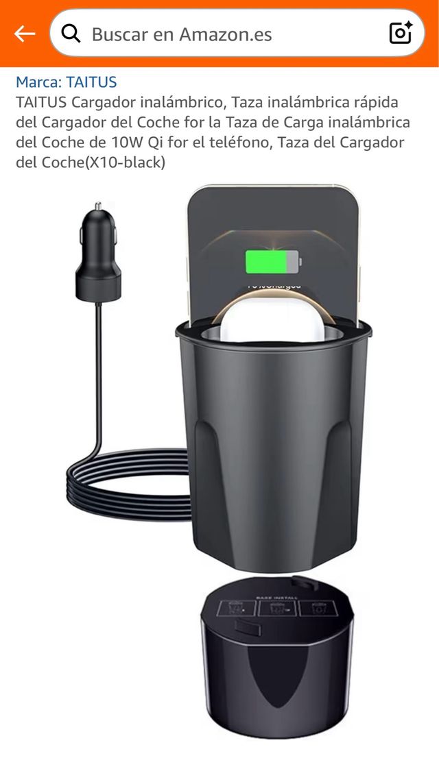Cargador Coche Inalámbrico