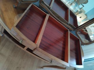 Tocador con espejo tríptico plegable años 50