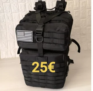 Mochila Táctica Militar Grande Negra