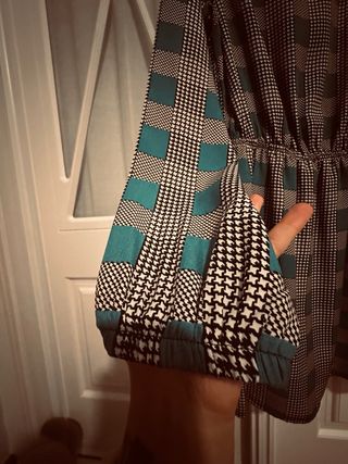 Vestido cuadros manga larga