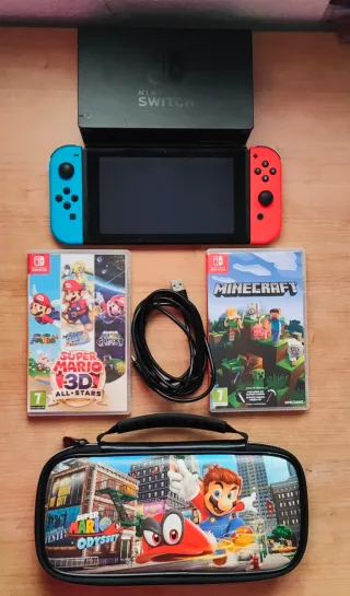 Nintendo Switch + Mario 3D All Stars + Minecraft