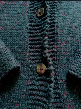 Cappotto lana vintage nero/rosso taglia unica