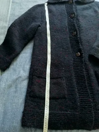 Cappotto lana vintage nero/rosso taglia unica