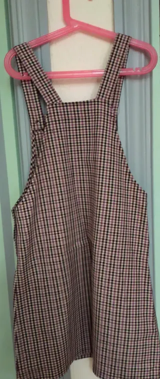 Vestido Peto Cuadros/ Talla 11 - 12 años