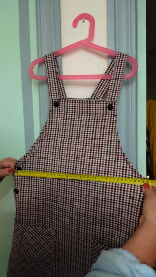 Vestido Peto Cuadros/ Talla 11 - 12 años