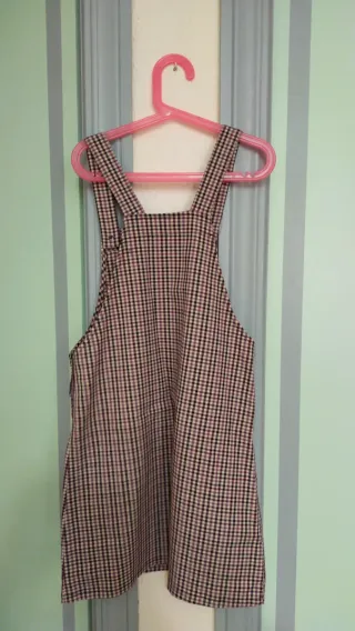 Vestido Peto Cuadros/ Talla 11 - 12 años