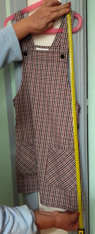 Vestido Peto Cuadros/ Talla 11 - 12 años