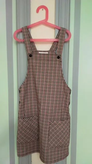 Vestido Peto Cuadros/ Talla 11 - 12 años