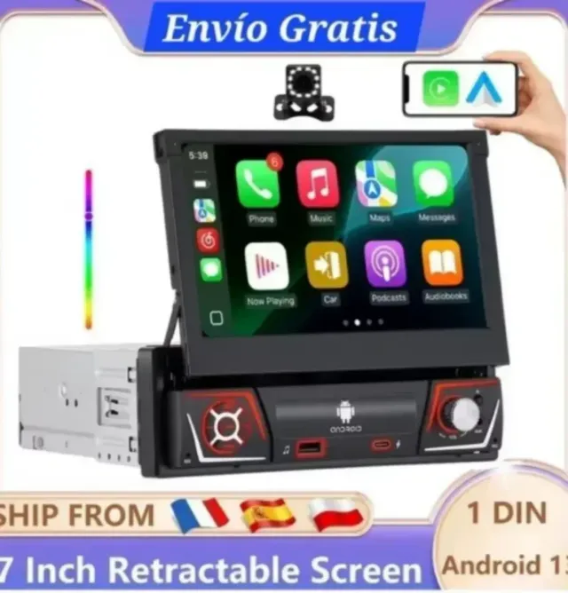 Autoradio manuale retrattile Android 7"