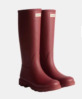 Botas Hunter Caña Alta Mujer Rojo