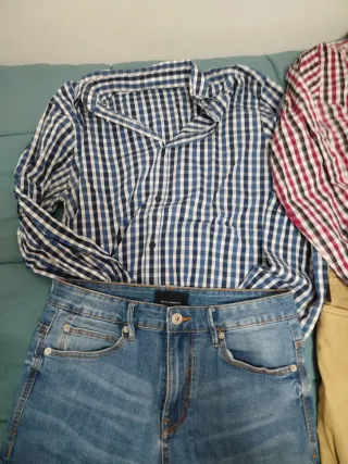Lote 2 camisas y 2 pantalones hombre,talla M