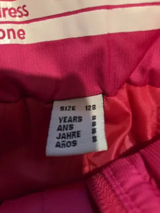Pantalón de esquí rosa para niña 8 años