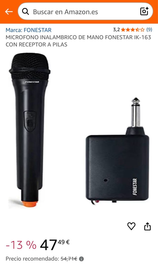 Micrófono Inalámbrico Fonestar IK-163