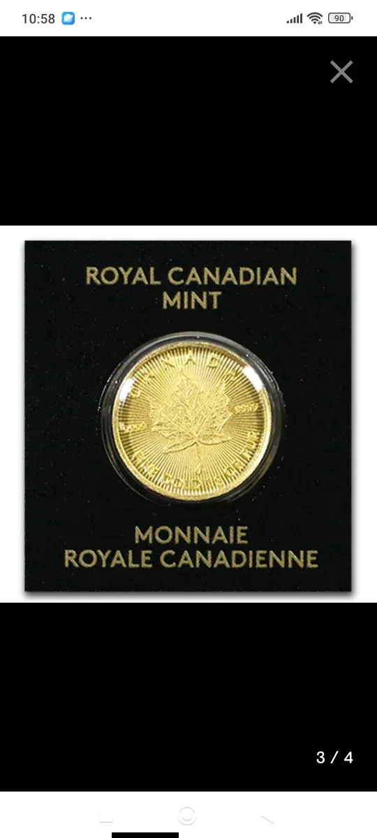 Moneda de Oro Puro 24k