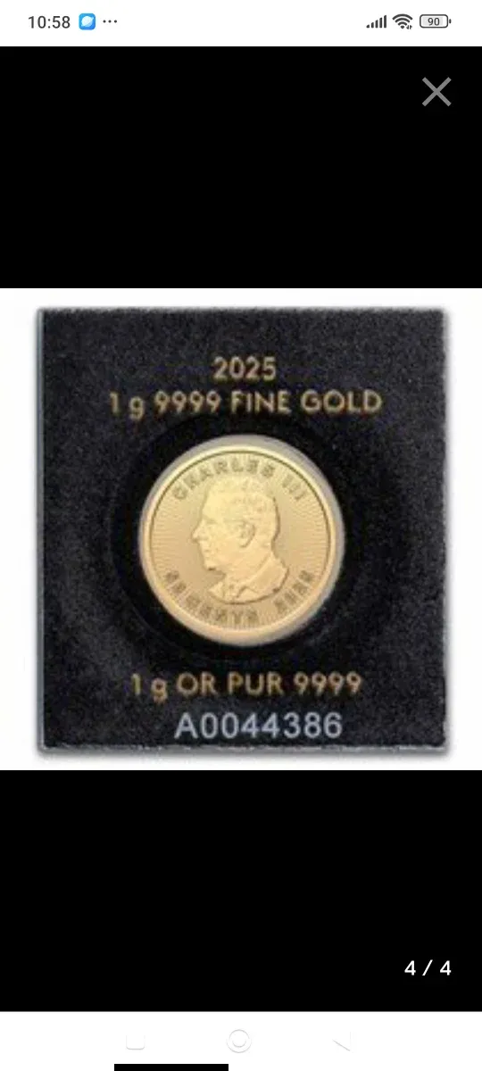 Moneda de Oro Puro 24k