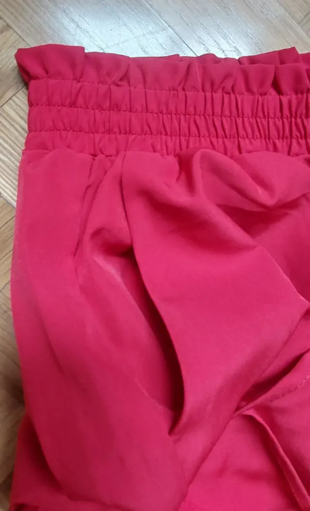 Pantalón ancho fluido rojo