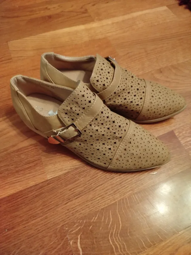 Zapatos planos beige mujer talla 39