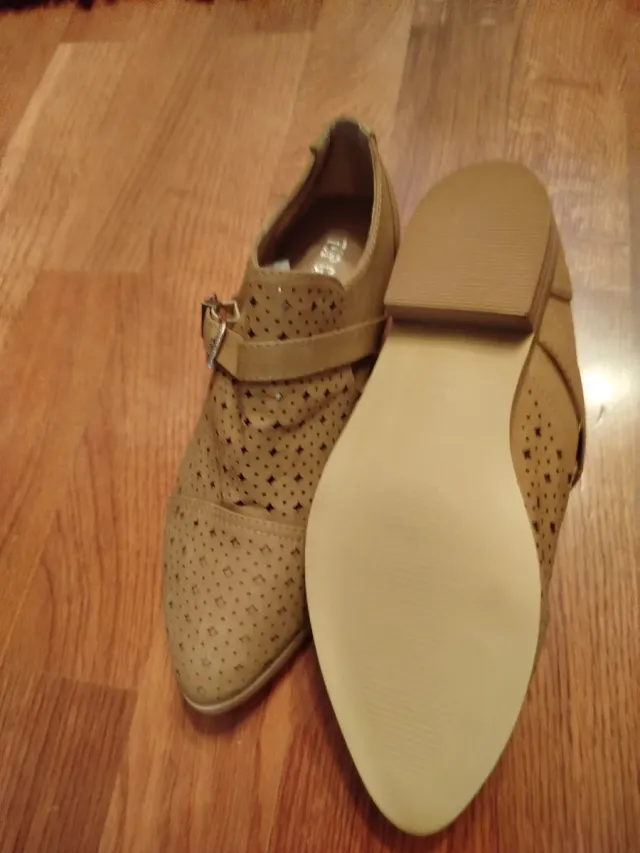 Zapatos planos beige mujer talla 39