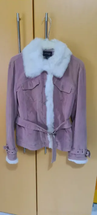Giubbotto Oviesse Jeans rosa con pelliccia