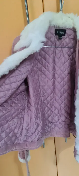 Giubbotto Oviesse Jeans rosa con pelliccia