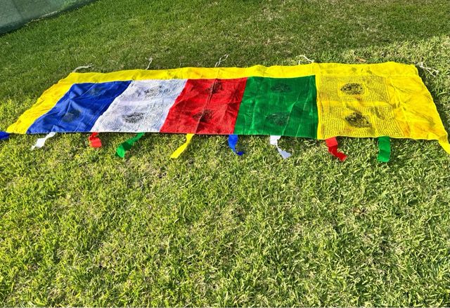 Bandiera tibetana con asta Tara