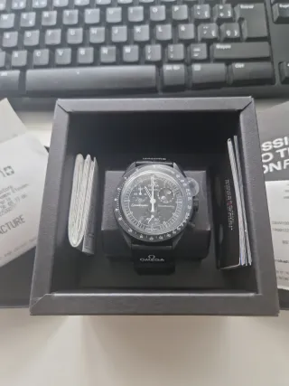 Swatch Omega Mission to the Moonphase Negro