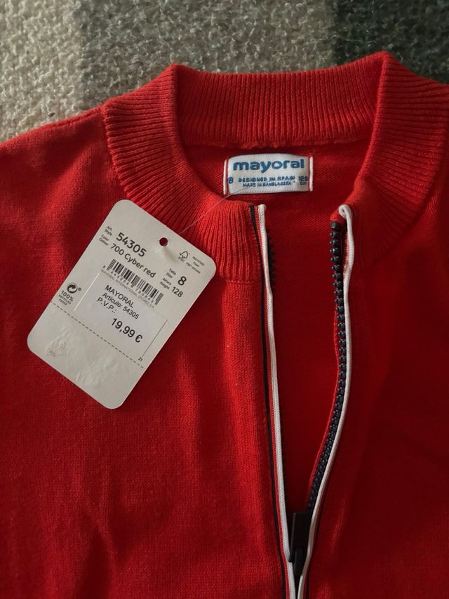 Rebeca Mayoral niño talla 8 roja coral