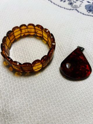 Colgante y Brazalete Ámbar Natural