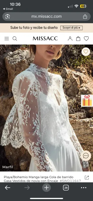 Vestido de novia blanco MISSACC