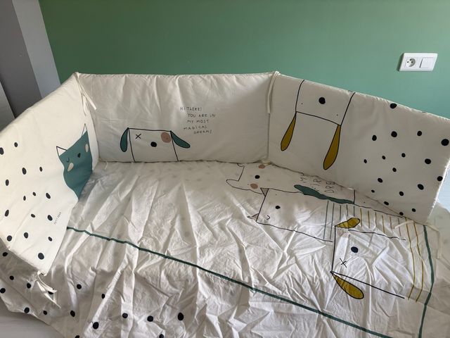 Lote Maxi Cuna: Protector y Colcha