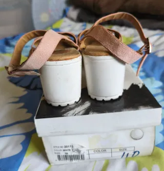 Sandalias tacón rosa n.37