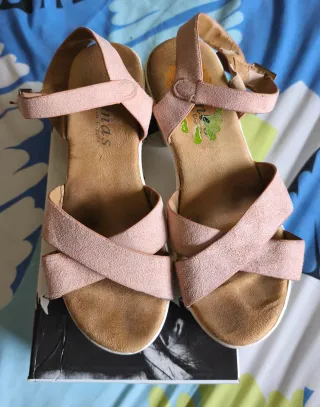 Sandalias tacón rosa n.37
