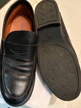 Mocasines de piel negros chico/hombre