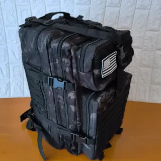 50L Mochila Táctica Grande Negra Camuflaje Viaje