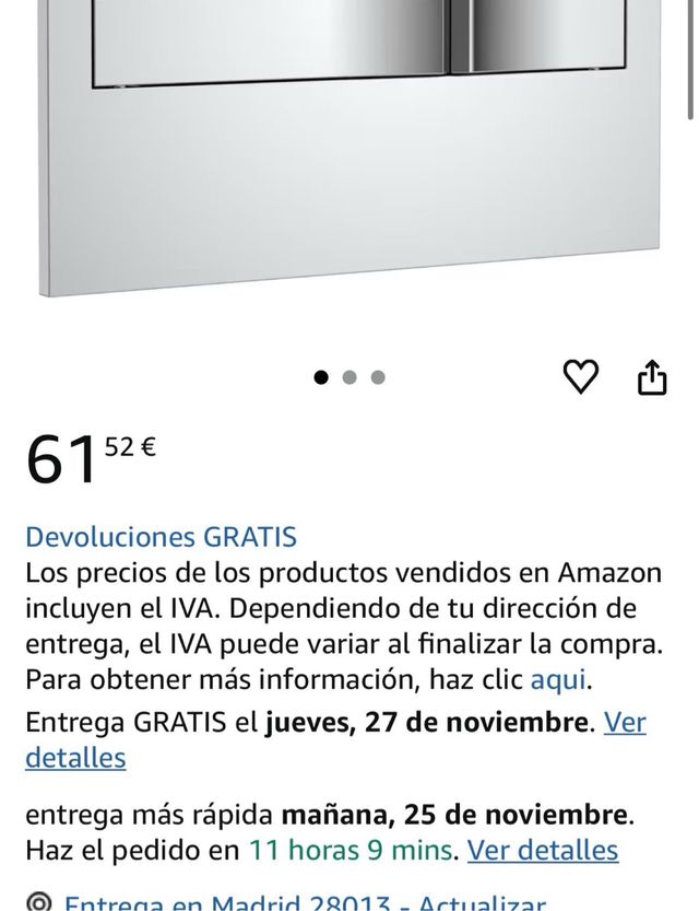 Placa Descarga Dual Roca