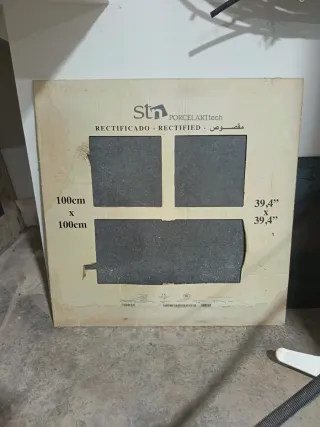 Baldosas negras STN Porcelarttech 100x100cm