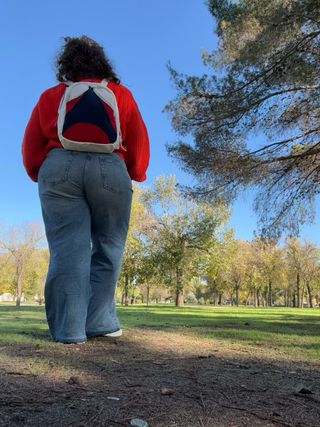 Mochila infantil azul y roja