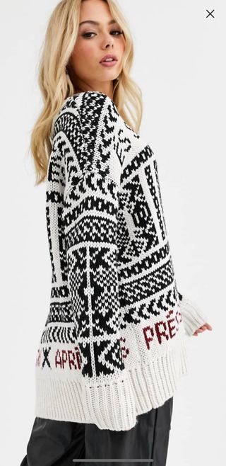 Jersey Oversize Estampado Esquí