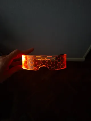 Gafas futuristas LED naranjas
