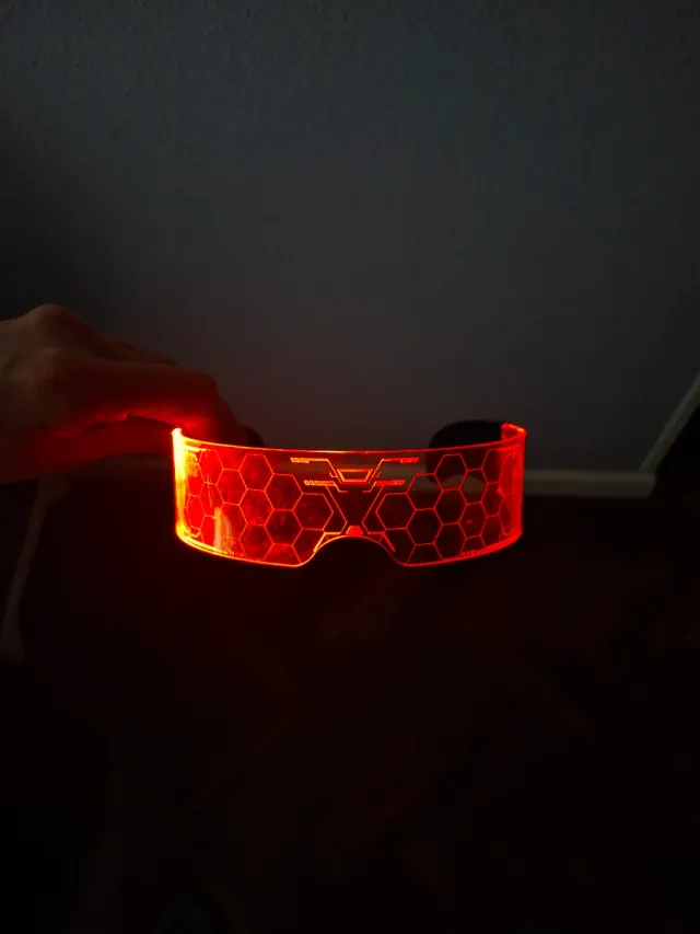 Gafas futuristas LED naranjas