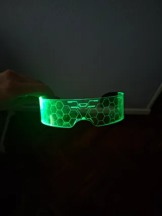 Gafas futuristas LED naranjas