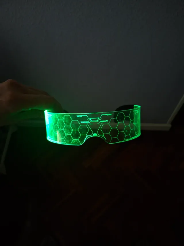 Gafas futuristas LED naranjas