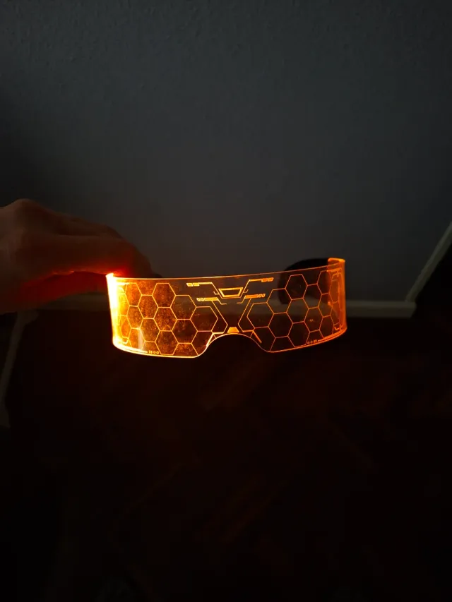 Gafas futuristas LED naranjas