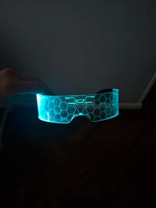 Gafas futuristas LED naranjas