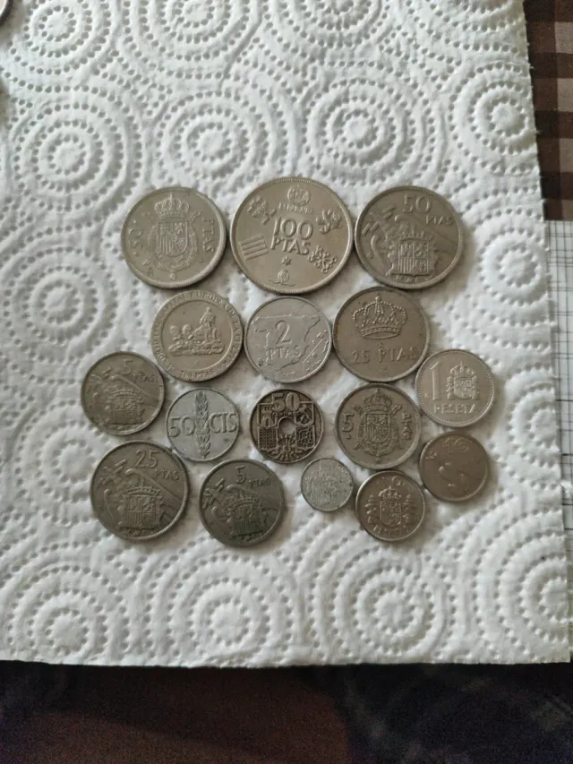 Lote monedas pesetas varias