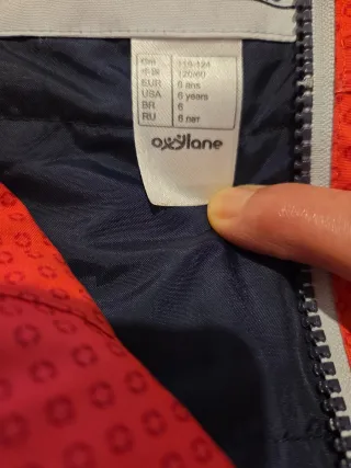 Abrigo impermeable esquí nieve 6 años