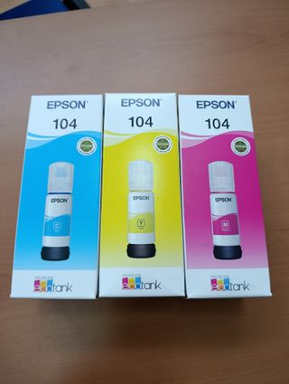 Pack 3 Botellas Tinta Epson 104 EcoTank