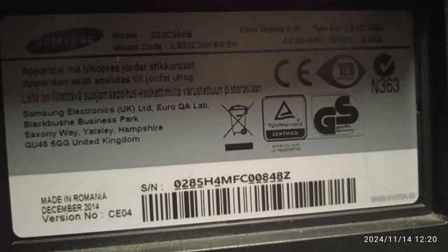 Monitor Samsung Nero