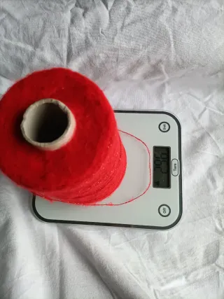 Filato misto mohair/lurex rosso