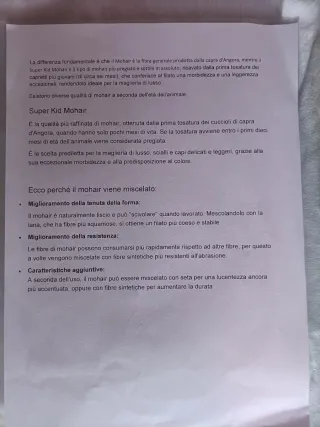 Filato misto mohair/lurex rosso